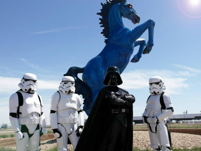 Illustration for article titled Denver Airport Invaded by Darth Vader & Stormtroopers